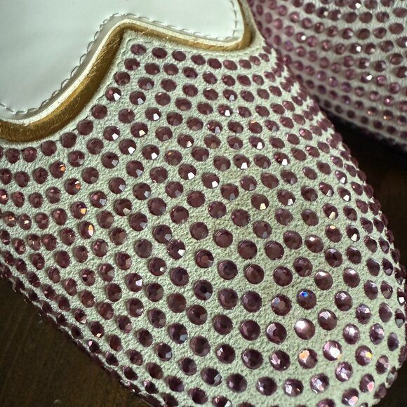 Fiesso By Aurelio Garcia White/Pink With Rhinestones Slip-On Shoes Size 8 main image 10
